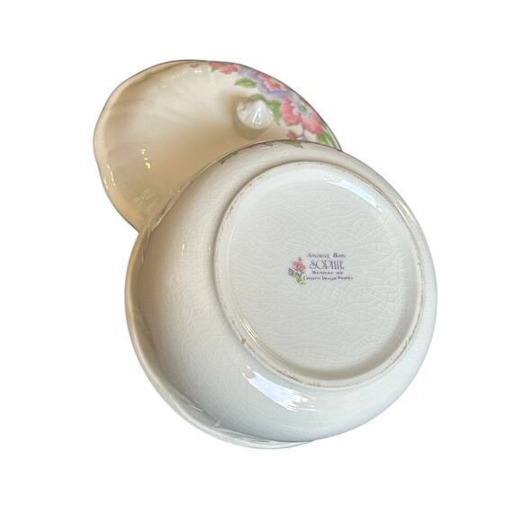Amourex Blanc Sophie Creative Design Covered Relish Dish Vintage Porcelain - Picture 8 of 9